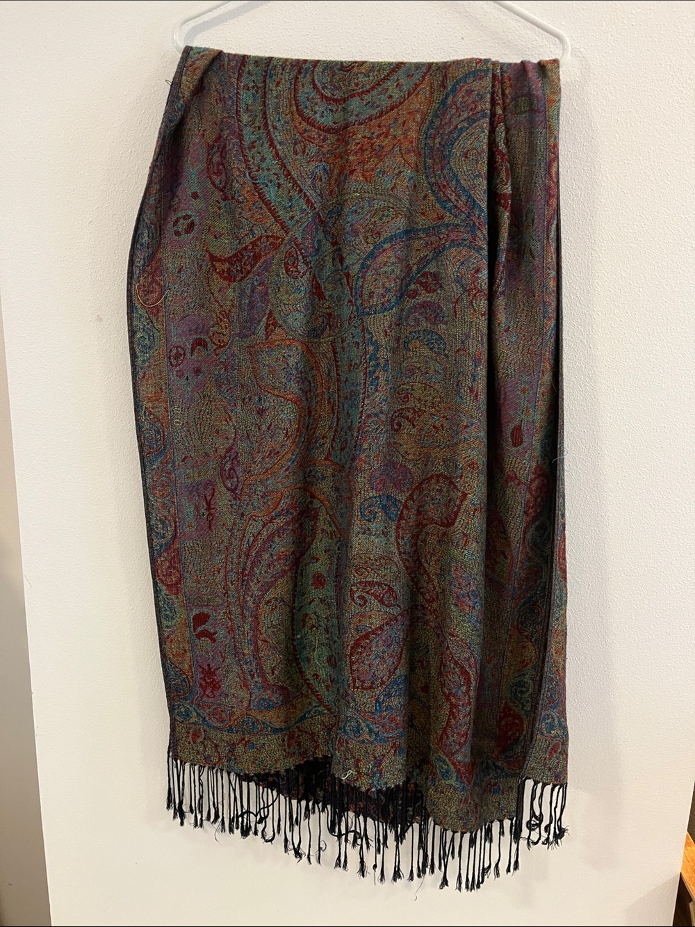 Multicolor Paisley Fringe Women's Scarf Shawl